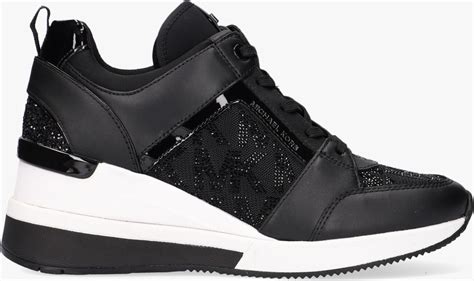 michael kors hoge sneakers zwart|Michael Kors black wedge sneakers.